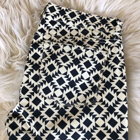 J. Crew Geometric Print Toothpick Ankle Jeans - Picture 5 of 8